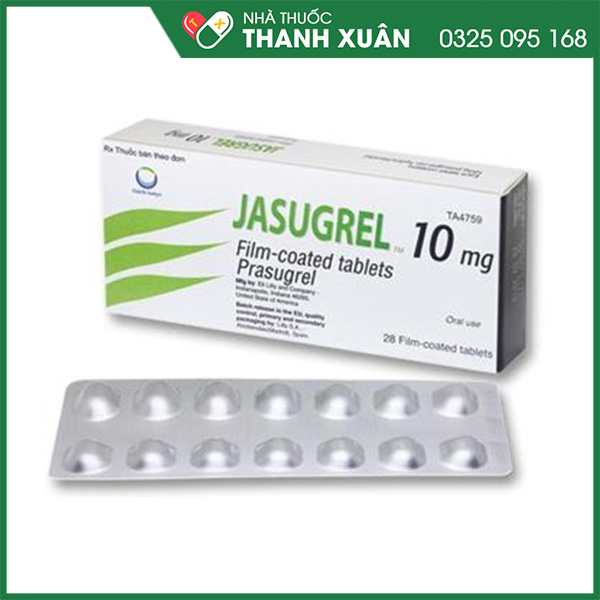 Jasugrel 10mg dự phòng biến cố khối huyết mạch vành